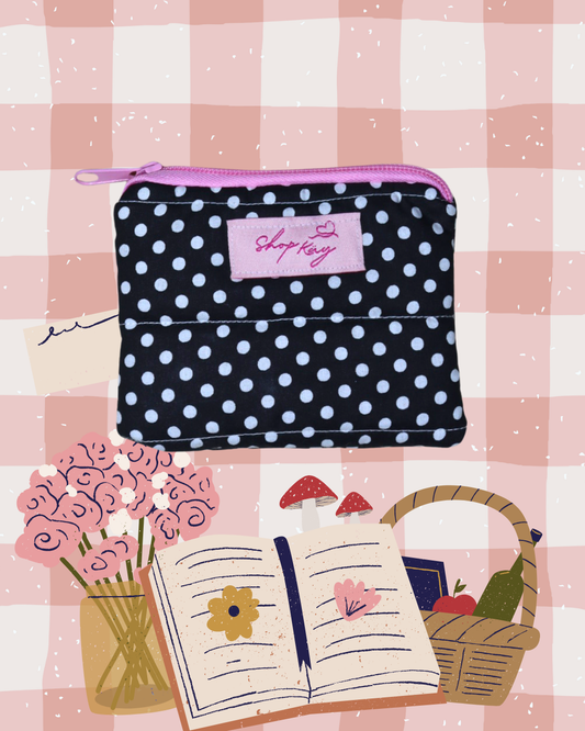 Polka dot coin purse
