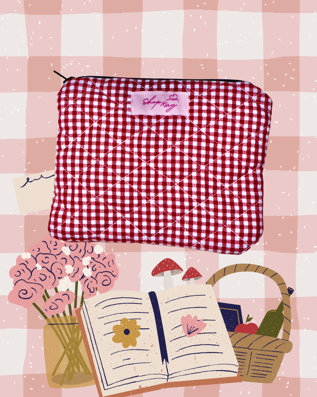 Red hen-Carry all zip (small size)