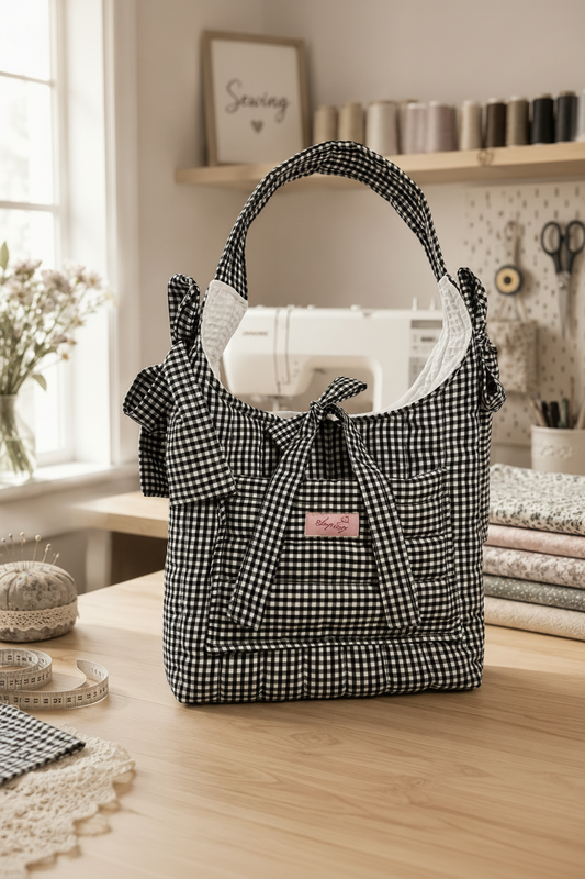 B&W Gingham shoulder bag